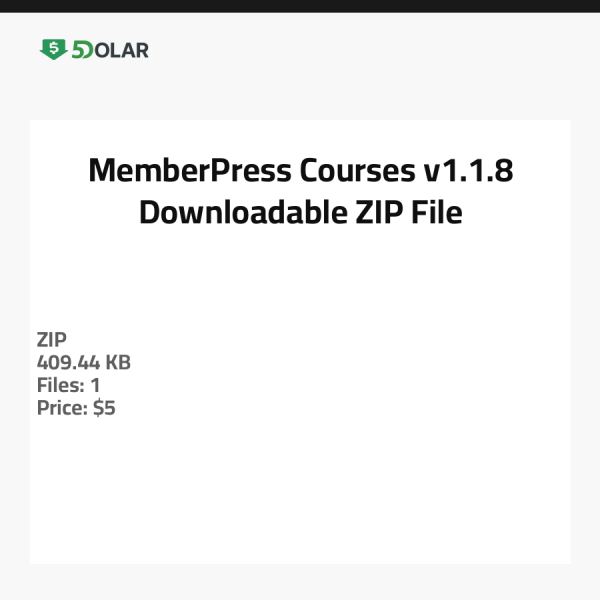 MemberPress Courses v1.1.8 - ملف ZIP قابل للتنزيل