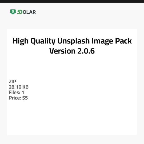 Hochwertiges Unsplash Bildpaket - Version 2.0.6