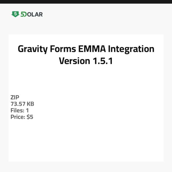 تكامل Gravity Forms EMMA - الإصدار 1.5.1