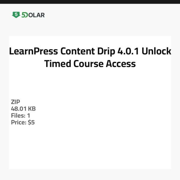 تعلم برز Content Drip 4.0.1 - فتح الوصول إلى الدورات الزمنية