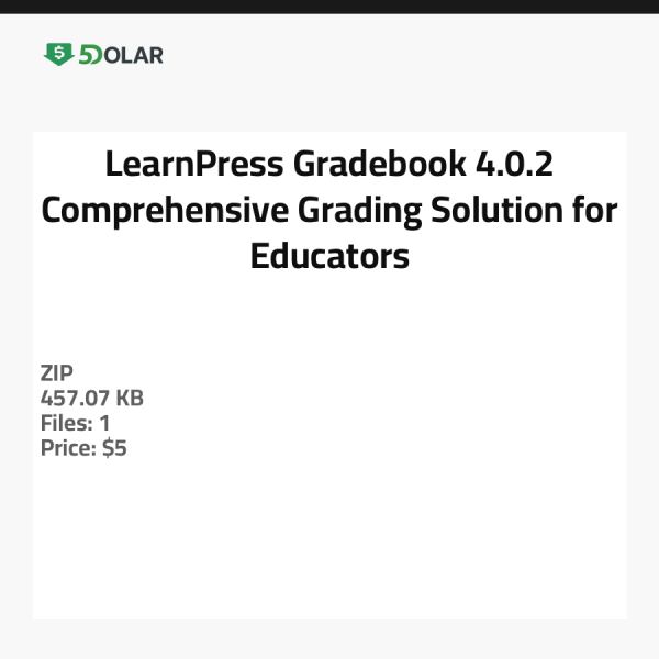 LearnPress Gradebook 4.0.2 - حل شامل لتقييم المعلمين