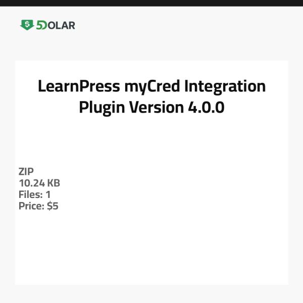 إضافة تكامل myCred لـ LearnPress - الإصدار 4.0.0