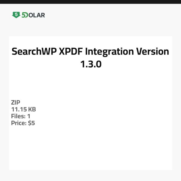 تكامل SearchWP XPDF - الإصدار 1.3.0