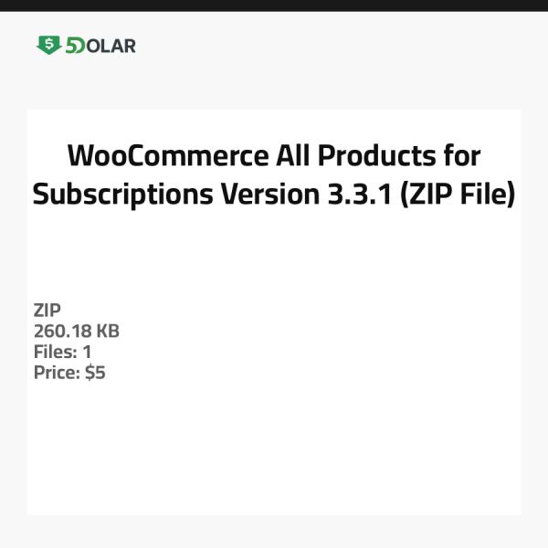 WooCommerce Alle Produkte für Abonnements - Version 3.3.1 (ZIP-Datei)