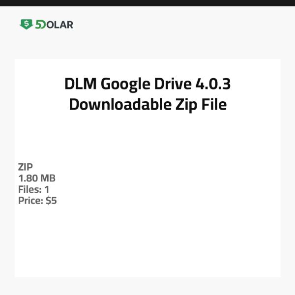 DLM Google Drive 4.0.3 - Herunterladbare Zip-Datei