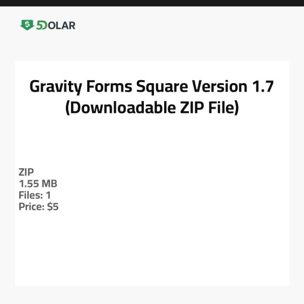 Gravity Forms Square - الإصدار 1.7 (ملف ZIP قابل للتنزيل)