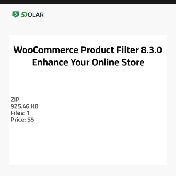 WooCommerce Produktfilter 8.3.0 - Verbessern Sie Ihren Online-Shop