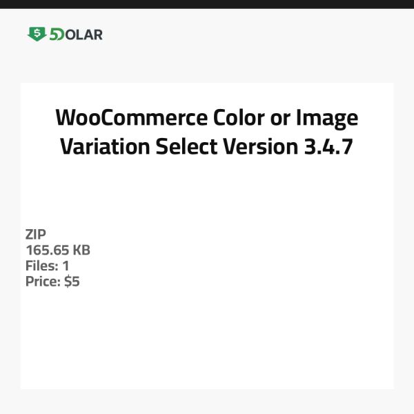 WooCommerce Farb- oder Bildvariationsauswahl - Version 3.4.7