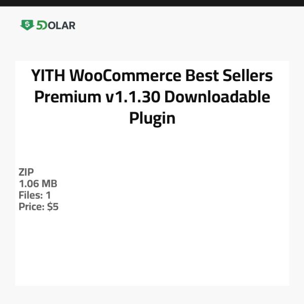 YITH WooCommerce Best Sellers Premium v1.1.30 - Downloadbares Plugin