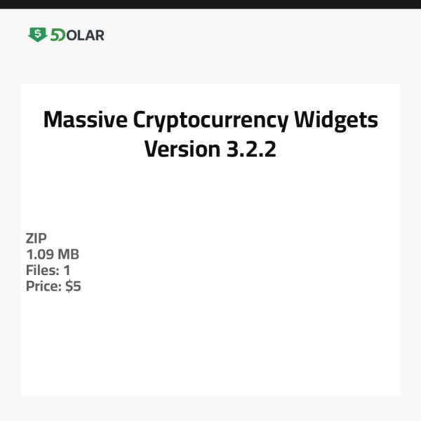 Massive Kryptowährungs-Widgets - Version 3.2.2