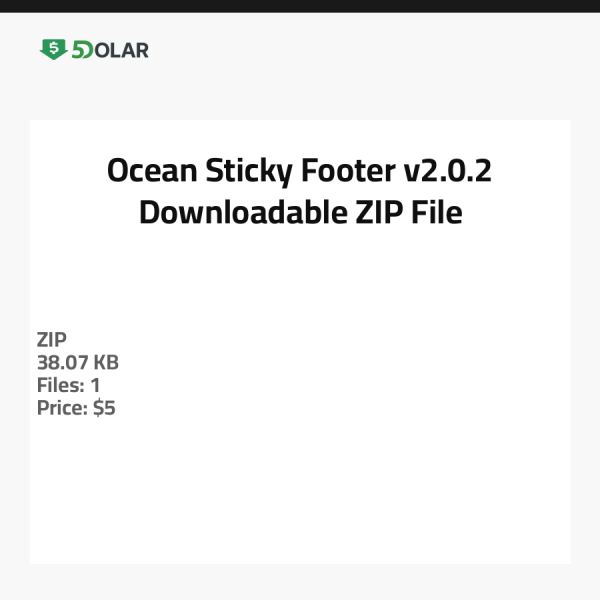 Ocean Sticky Footer v2.0.2 - Herunterladbare ZIP-Datei