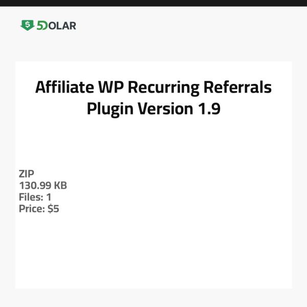 Affiliate WP Wiederkehrende Empfehlungen Plugin - Version 1.9