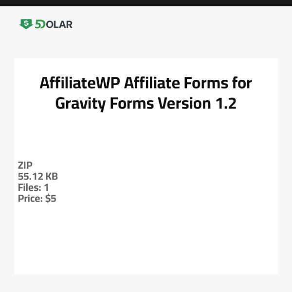 نموذج الشركاء من AffiliateWP لـ Gravity Forms - الإصدار 1.2