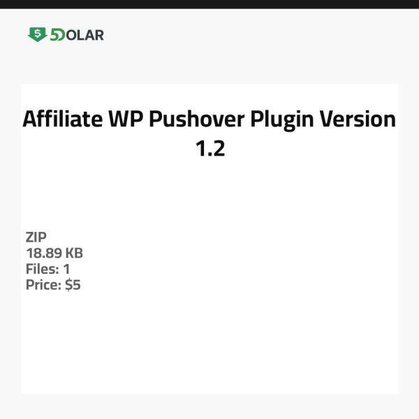Affiliate WP Pushover Plugin - Version 1.2