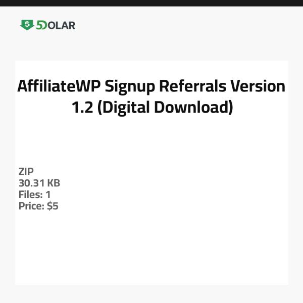 AffiliateWP Signup Referrals - Version 1.2 (Digitaler Download)