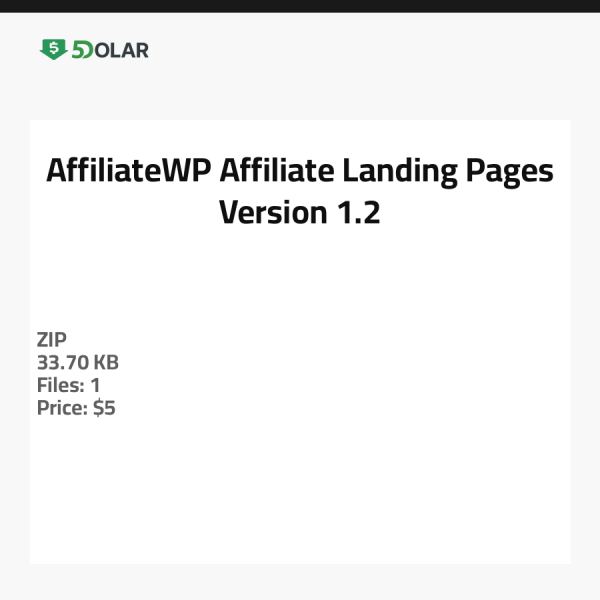 AffiliateWP Affiliate Landing Pages - Version 1.2