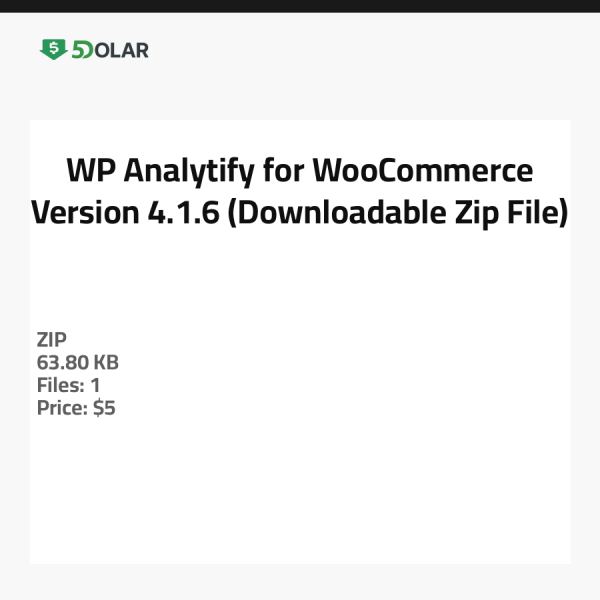 WP Analytify für WooCommerce - Version 4.1.6 (Herunterladbare Zip-Datei)