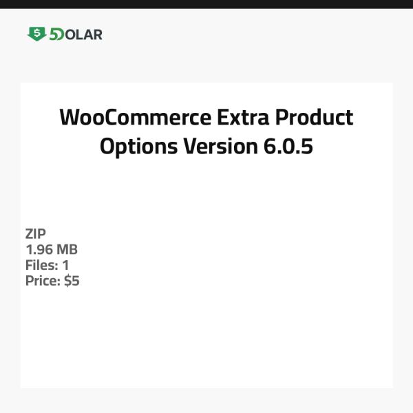 WooCommerce Extra Product Options - Version 6.0.5