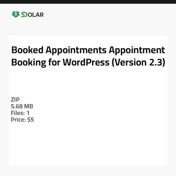 Gebuchte Termine - Terminbuchung für WordPress (Version 2.3)