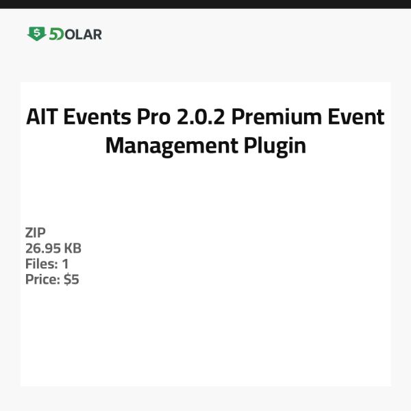 AIT Events Pro 2.0.2 - Premium Event Management Plugin