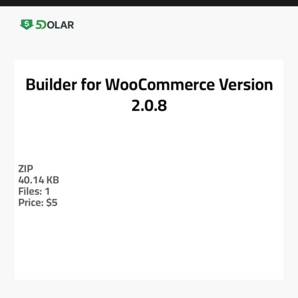 Builder für WooCommerce - Version 2.0.8