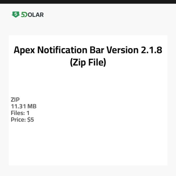 Apex Notification Bar - Version 2.1.8 (Zip-Datei)