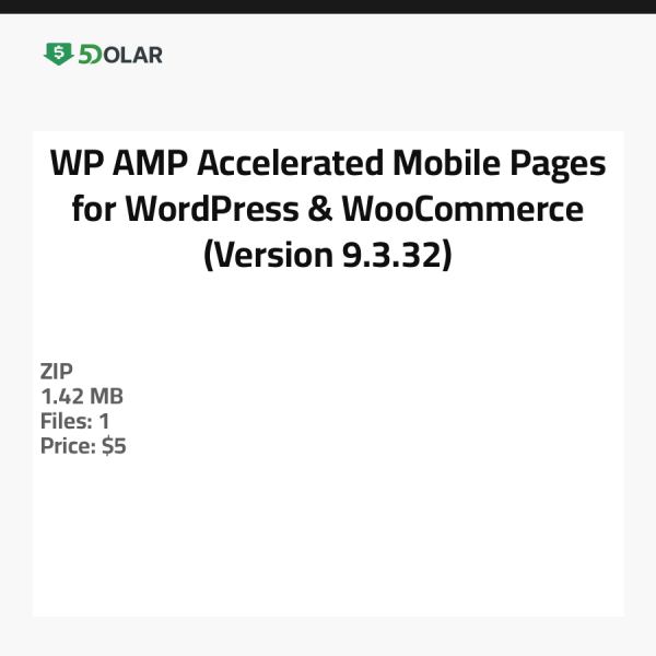 WP AMP - Beschleunigte Mobile Seiten für WordPress & WooCommerce (Version 9.3.32)