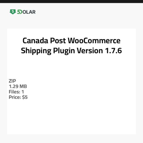 Canada Post WooCommerce Versand-Plugin - Version 1.7.6