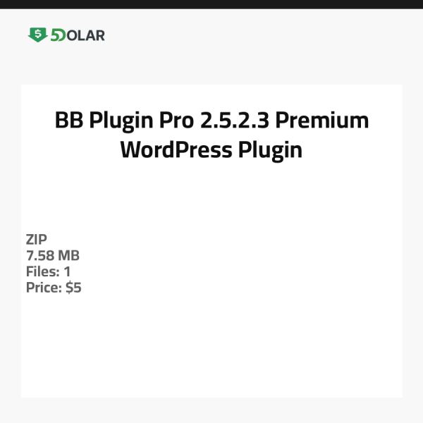 BB Plugin Pro 2.5.2.3 - Premium WordPress Plugin
