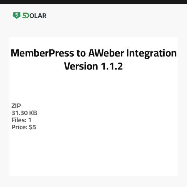 MemberPress zu AWeber Integration - Version 1.1.2
