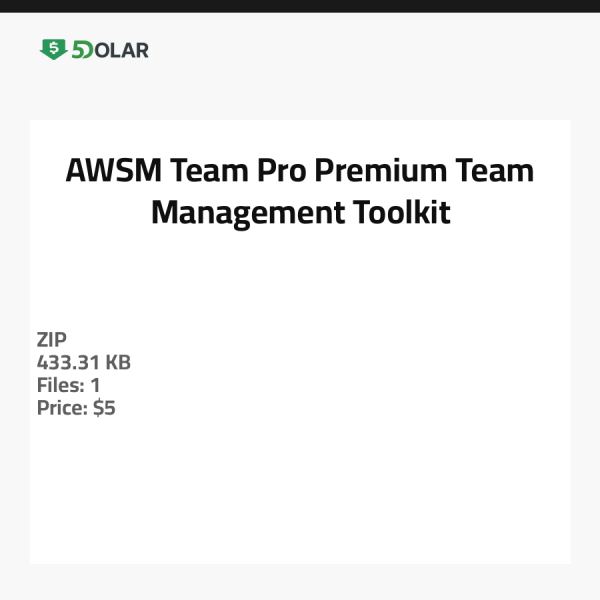 AWSM Team Pro - Premium Team Management Toolkit
