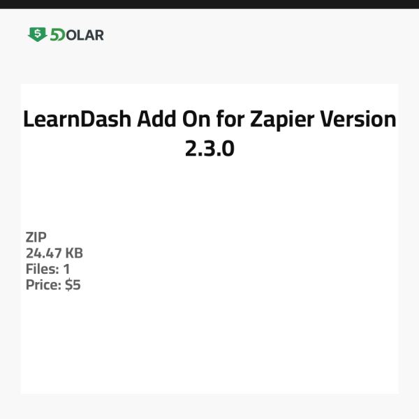إضافة LearnDash لـ Zapier - الإصدار 2.3.0