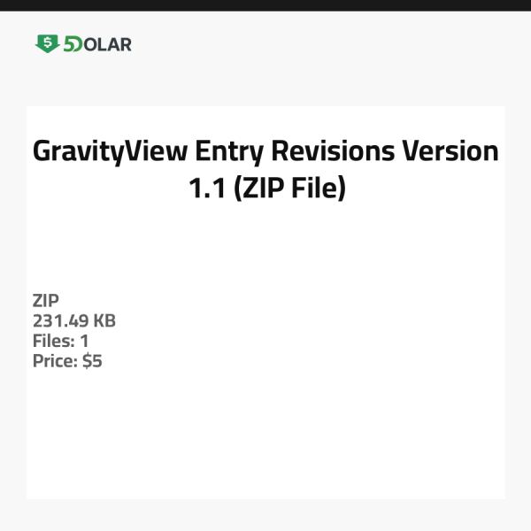 تعديلات إدخالات GravityView - الإصدار 1.1 (ملف ZIP)