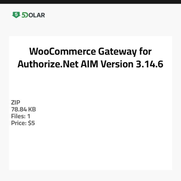 WooCommerce Gateway für Authorize.Net AIM - Version 3.14.6