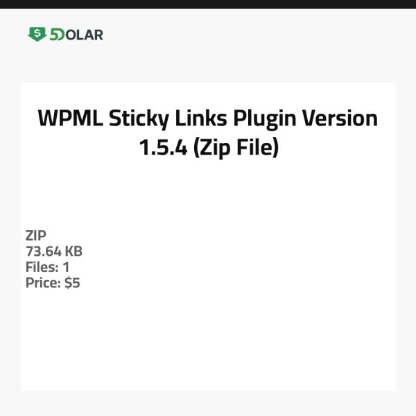 WPML Sticky Links Plugin - Version 1.5.4 (Zip-Datei)