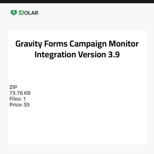 تكامل Gravity Forms مع Campaign Monitor - الإصدار 3.9