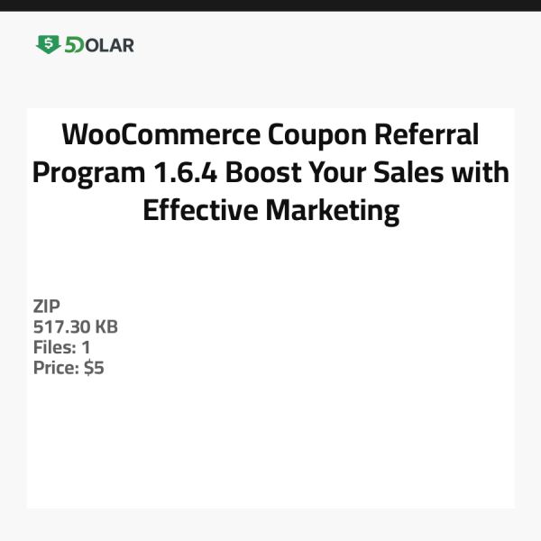 WooCommerce Gutschein-Referral-Programm 1.6.4 - Steigern Sie Ihren Umsatz mit effektiven Marketingmaßnahmen