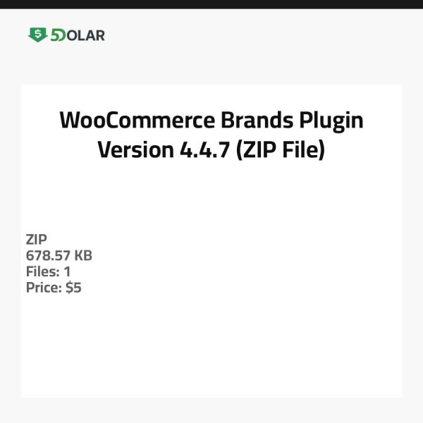 WooCommerce Marken Plugin - Version 4.4.7 (ZIP-Datei)