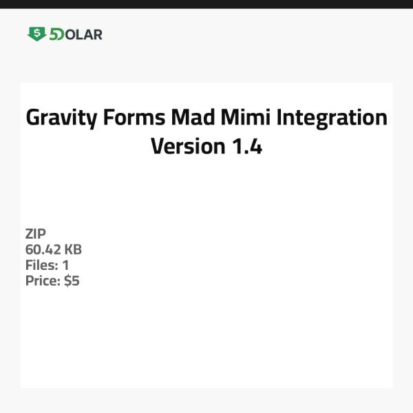 تكامل Gravity Forms مع Mad Mimi - الإصدار 1.4