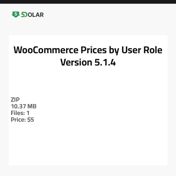 WooCommerce Preise nach Benutzerrolle - Version 5.1.4