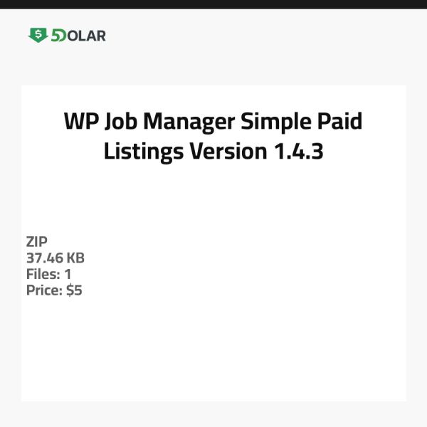 WP Job Manager Simple Paid Listings - Version 1.4.3