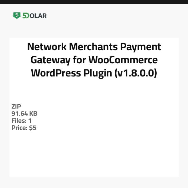 Network Merchants Zahlungs-Gateway für WooCommerce - WordPress Plugin (v1.8.0.0)