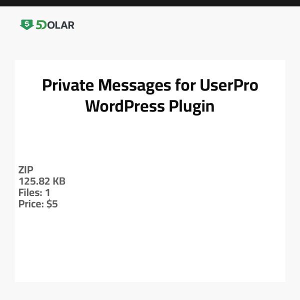 Private Nachrichten für UserPro - WordPress Plugin