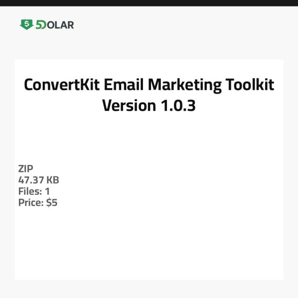 ConvertKit E-Mail-Marketing-Toolkit - Version 1.0.3