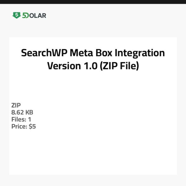 SearchWP Meta Box Integration - Version 1.0 (ZIP-Datei)