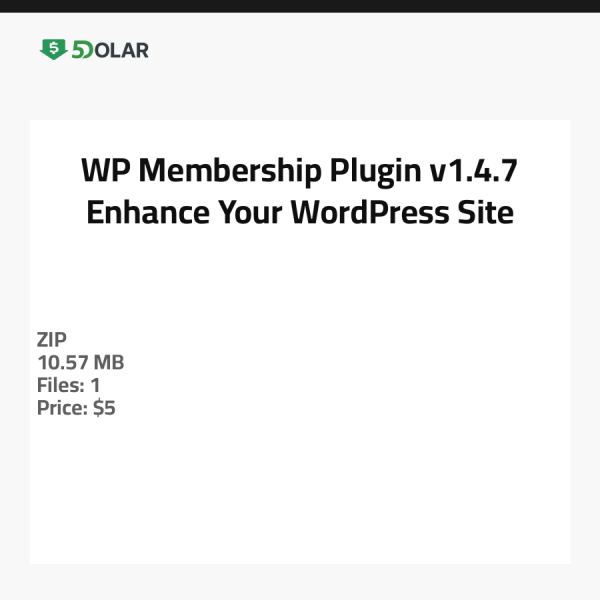 WP Membership Plugin v1.4.7 - Verbessern Sie Ihre WordPress-Seite