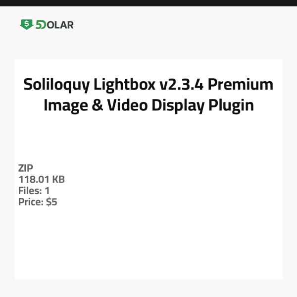 Soliloquy Lightbox v2.3.4 - Premium Bild- und Videoanzeige-Plugin