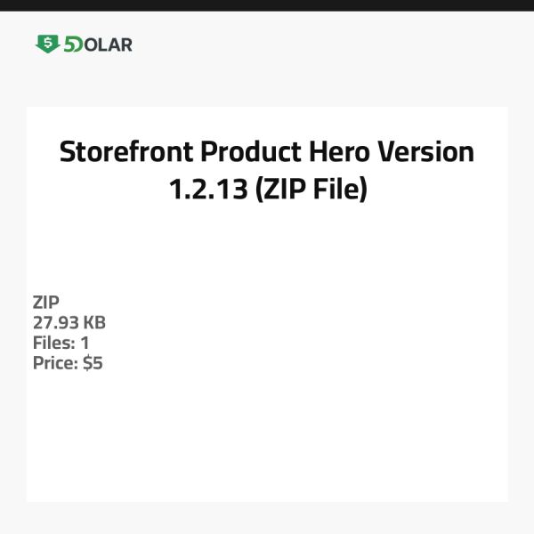 Storefront Produktheld - Version 1.2.13 (ZIP-Datei)