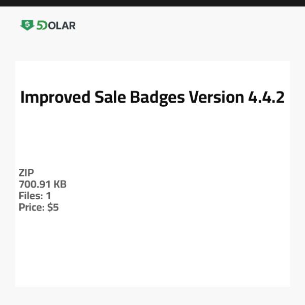 Verbesserte Verkaufsabzeichen - Version 4.4.2