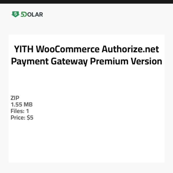 YITH WooCommerce Authorize.net Zahlungs-Gateway - Premium-Version